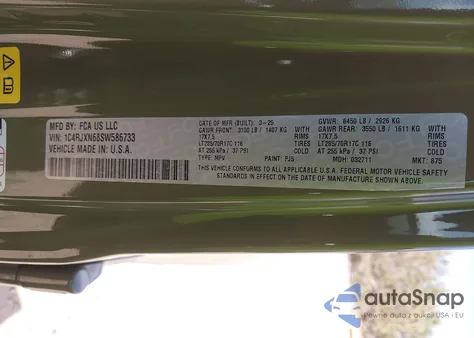 2025 Jeep Wrangler 4Xe Willys '41 4Xe from USA, damaged, VIN 1C4RJXN68SW586733